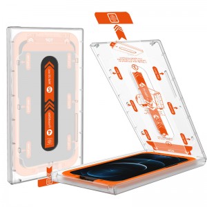 MagicBox 9H tempered glass screen protector recyclable installation kit for iPhone 12 12 Pro Anti-dust with install tool