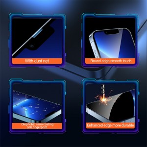 MagicBox 9H tempered glass screen protector recyclable installation kit for iPhone 13 13 Pro Anti-dust with install tool