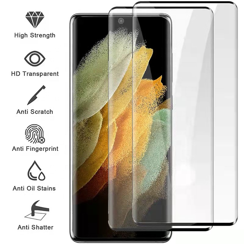 Good Wholesale Vendors Mobile Phone Protector - 3D Hot Bending Tempered Glass Screen Protector for Samsung Galaxy S22 Ultra fingerprint unlock – Moshi