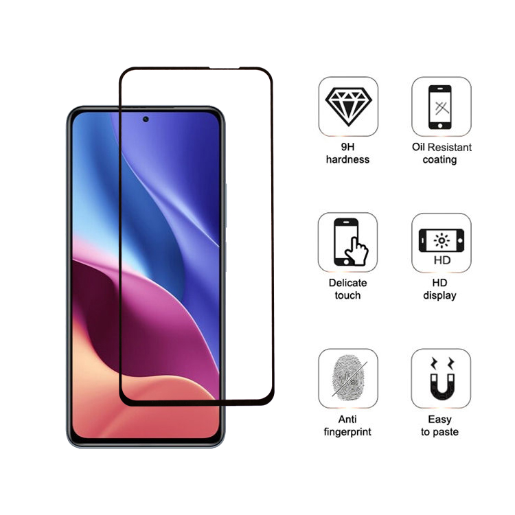 China Supplier Blue Light Protector Screen - 3D Resin Carving Silk Screen Print Full Glue Tempered Glass Screen Protector for Xiaomi Redmi K40 – Moshi detail pictures