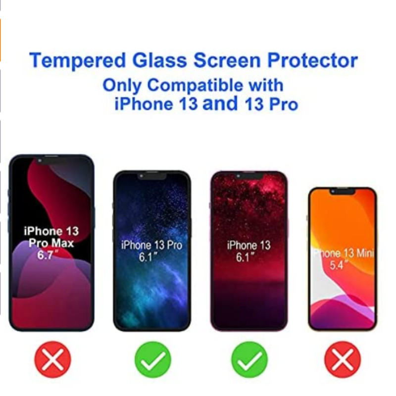8 Year Exporter Remove Glass Screen Protector - Screen Protector Designed for iPhone 13/iPhone 13 pro(6.1), Anti-scratch film,silk printing tempered glass – Moshi detail pictures